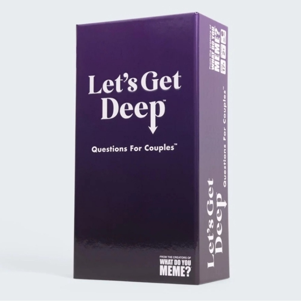Let’s Get Deep Card Game - Questions for couples- made by what do you MEME?